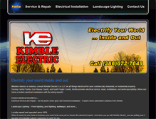 Tablet Screenshot of kimbleelectric.com